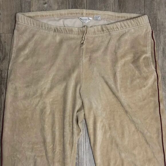 Vintage Christian Dior Monsieur Velour Piping Sweatpants Size Large - Picture 2 of 7